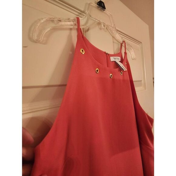 White House Black Market pink halter grommet  mini swing dress size 12 - Picture 4 of 7